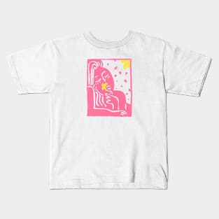 Dawn of Spring - pink flower girl Kids T-Shirt